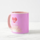 Mug Starlit Coeurs Mode Coeur rouge Combo brillant (Devant gauche)