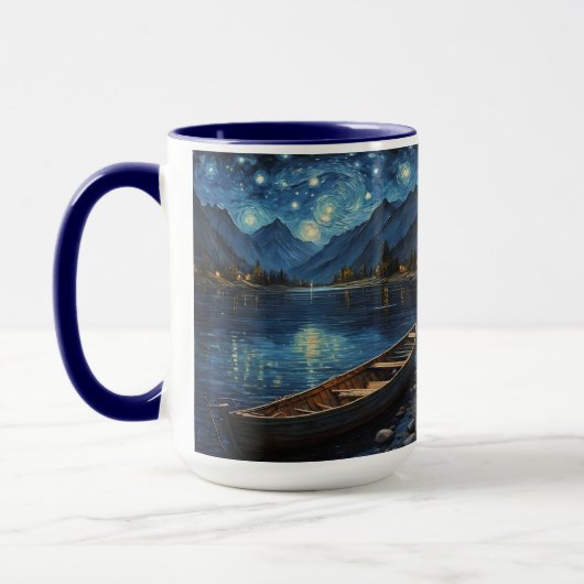 Mug "Starlit Drift : Pêcher sous le Cosmos (Gauche)