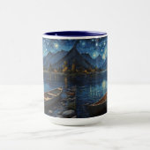 Mug "Starlit Drift : Pêcher sous le Cosmos (Centre)