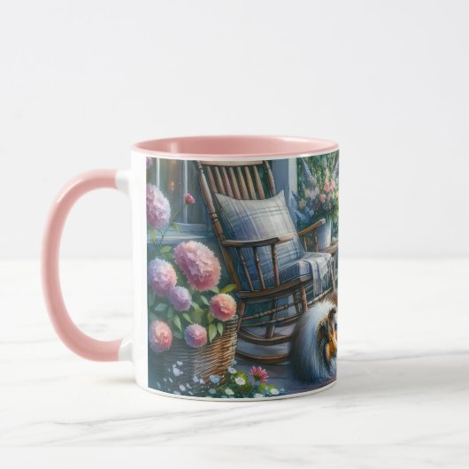 Mug Starlit Garden Porch Sheltie Dream (Gauche)