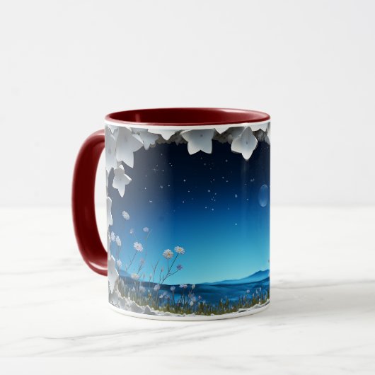 Mug Starlit Night Garden Céramique café ☕ (Devant gauche)