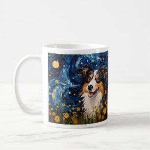 Mug Starry Night Canine Dreamscape - Van Gogh Inspiré
