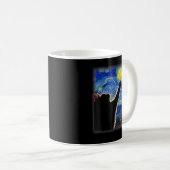 Mug Starry Night Chat, Chat Maman, Chat Papa, Amoureux (Devant droit)