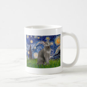 Mug Starry Night - Le chat bleu russe