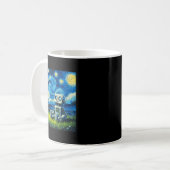 Mug Starry Night Robot Funny Painting Art Meme Kids Me (Devant gauche)