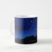 Mug Starry Night Trees Gold Libra Zodiac Constellation (Devant gauche)