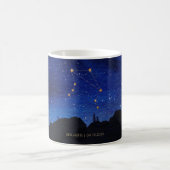 Mug Starry Night Trees Gold Libra Zodiac Constellation (Centre)