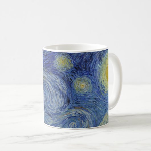 Mug Starry Night & Van Gogh /célèbre art vintage (Devant droit)
