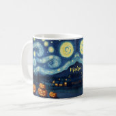 Mug Starry Night Van Gogh Nom d'Halloween (Devant gauche)