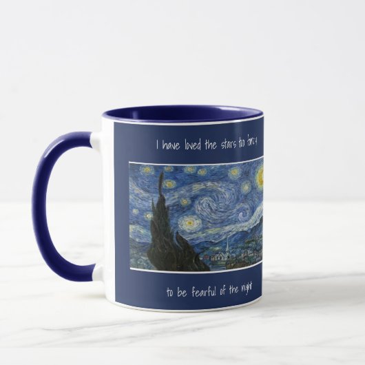 Mug Starry Starry Night Loved Stars Citation (Gauche)