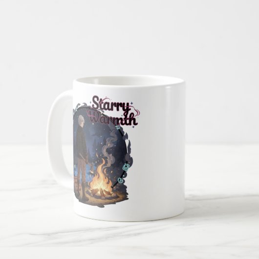 Mug Starry Warmth - Lumberjack Anime Boy by Campfire (Devant gauche)
