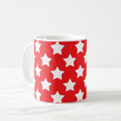 Mug Stars - Blanc Sur Rouge (Devant gauche)