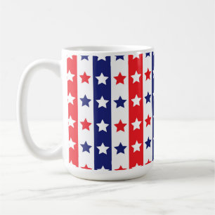 MUG STARS ET STRIPES BLEUS BLANCS ROUGES PATRIOTIQUES
