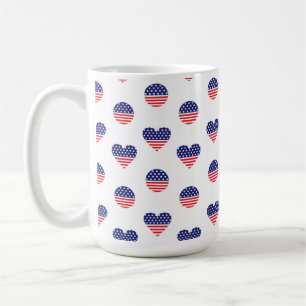 MUG STARS ET STRIPES BLEUS BLANCS ROUGES PATRIOTIQUES