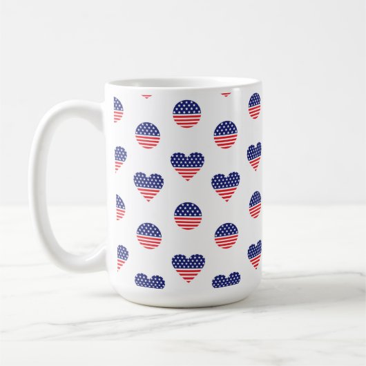 MUG STARS ET STRIPES BLEUS BLANCS ROUGES PATRIOTIQUES (Gauche)