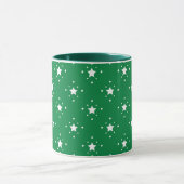 Mug Stars Green Christmas Background (Centre)