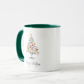 Mug Stars Green Tree Joyeux Noël (Devant gauche)