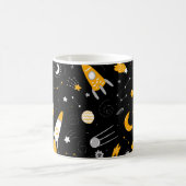 Mug Stars Lune nuit Ciel extra-atmosphérique Rocket (Centre)