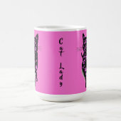 Mug Stars roses et Typographie de chats noirs (Centre)