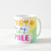 Mug Start Your Day with a Smile – Cute  (Devant droit)