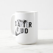 Mug STARTER FLUID Fun Moderne Tendance Typographie Cit (Devant gauche)
