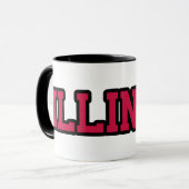 Mug State Of Illinois Pride Café Personnalisé À Deux T (Devant gauche)
