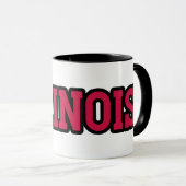 Mug State Of Illinois Pride Café Personnalisé À Deux T (Devant droit)