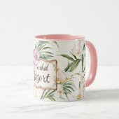 Mug Station de fleurs d'orchidées tropicales blanches  (Devant droit)
