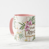Mug Station de fleurs d'orchidées tropicales blanches  (Devant gauche)