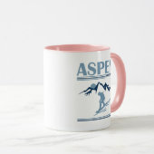 Mug Station de ski d'Aspen Colorado (Devant droit)