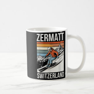 Mug Station de ski rétro Zermatt Suisse, amusement alp