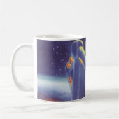 Mug Station spatiale en orbite de science-fiction vint (Gauche)