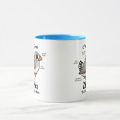 Mug Statistiques de pinson de zèbre (Centre)