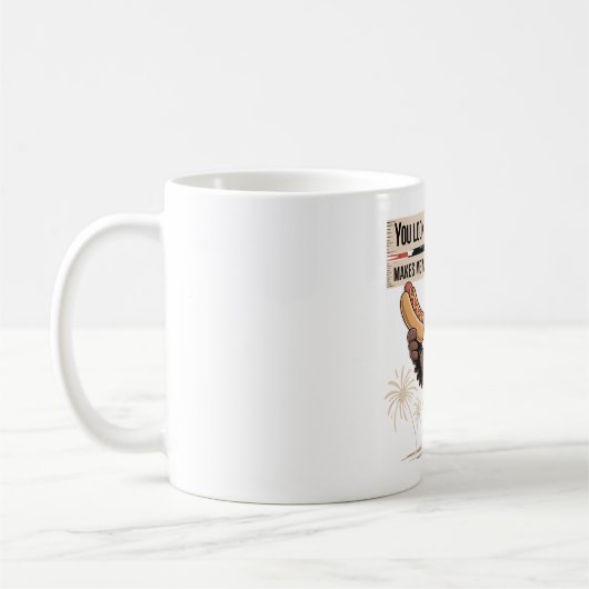 Mug Statue Aigle Hot Dog 4 juillet Drôle Art (Gauche)