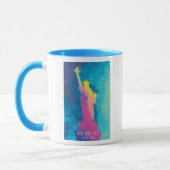 Mug Statue d'aquarelle de la liberté (Gauche)