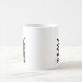 Mug Statue d'Art Pop Noir & Blanc de la Liberté (Centre)