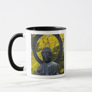Mug Statue de Bouddha dans les jardins japonais Golden
