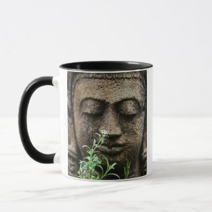 Mug Statue de jardin en pierre avec fleur