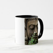 Mug Statue de jardin en pierre avec fleur (Devant droit)