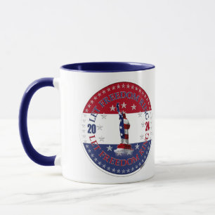 Mug Statue de la Liberté 2024 Rouge et Bleu Sonnez la
