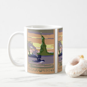 Mug Statue de la Liberté à New York City, Voyage Rétro