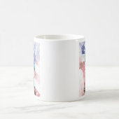 Mug Statue de la Liberté avec aquarelle drapeau (Centre)