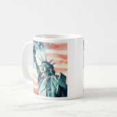 Mug Statue de la Liberté avec drapeau américain (Devant gauche)