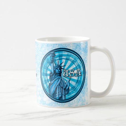 Mug Statue de la Liberté Bleu USA (Droite)