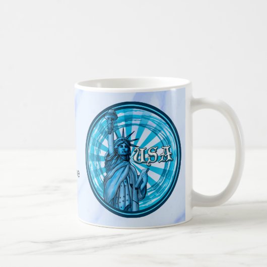 Mug Statue de la Liberté Bleu USA (Droite)
