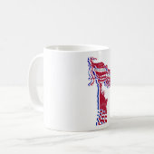 Mug Statue de la Liberté drapeau américain et votre te (Devant gauche)