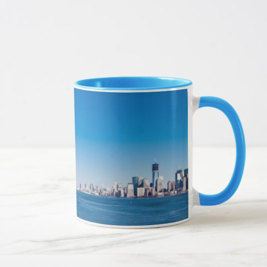 Mug Statue de la liberté, du fleuve Hudson et de (Droite)
