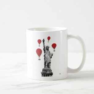 Mug Statue de la Liberté et Ballons rouges à air chaud