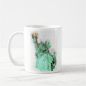 Mug Statue de Liberty Aquarelle Portrait de gros plan (Gauche)
