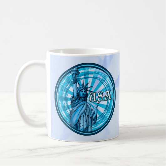 Mug Statue De Liberty Blue USA (Gauche)